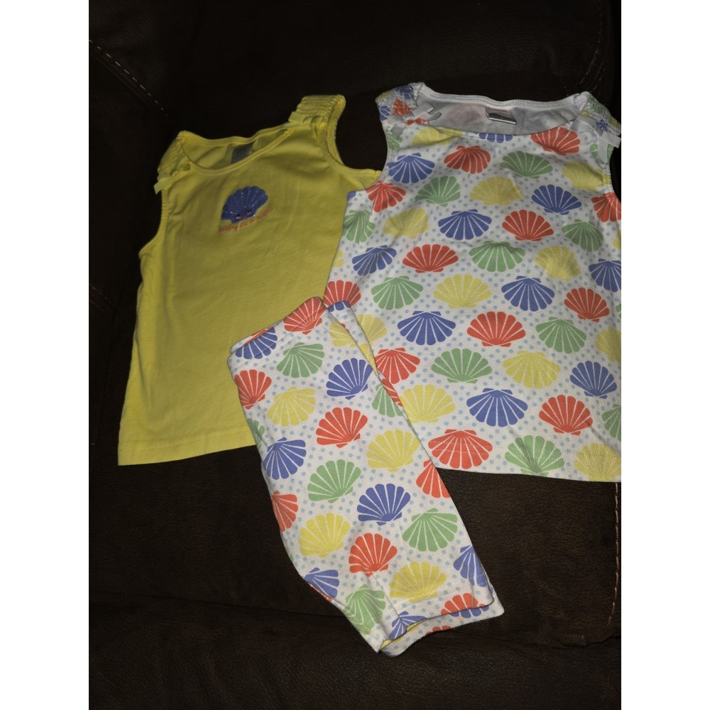 Gymboree mermaid magic happy as a clam shell tops‎ and shorts size 6